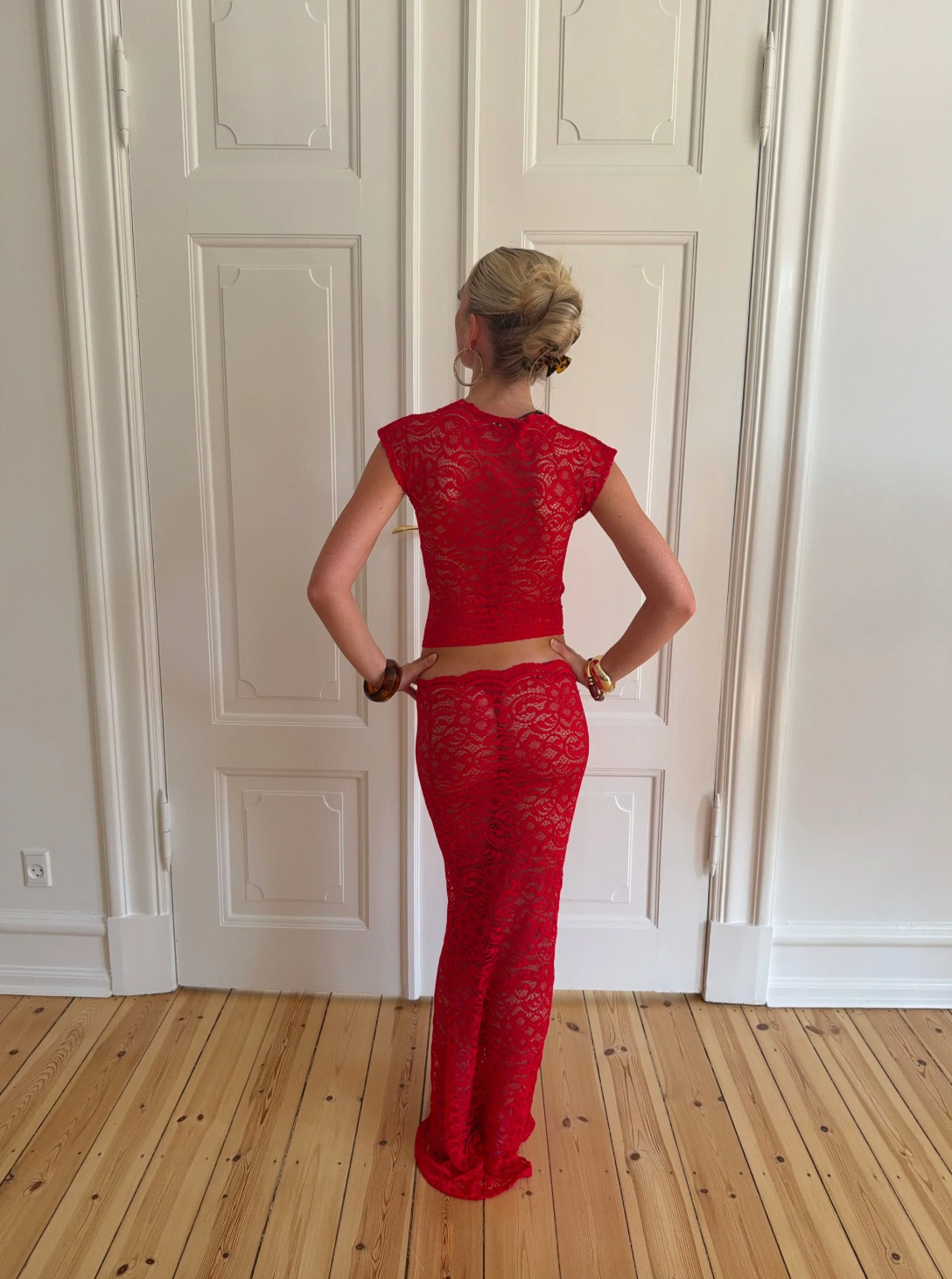 Marisol Lace Set Red