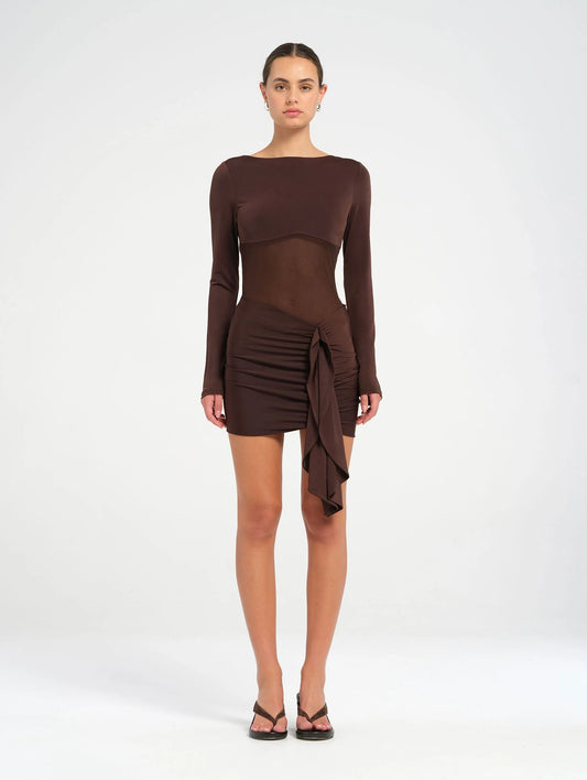 Benni Juni Mini Dress Chocolate