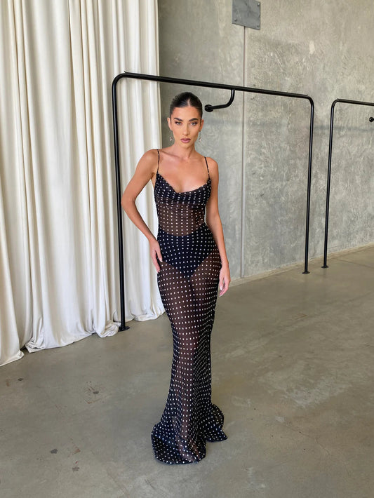 Rat & Boa Gisele Maxi Dress Polka Dot