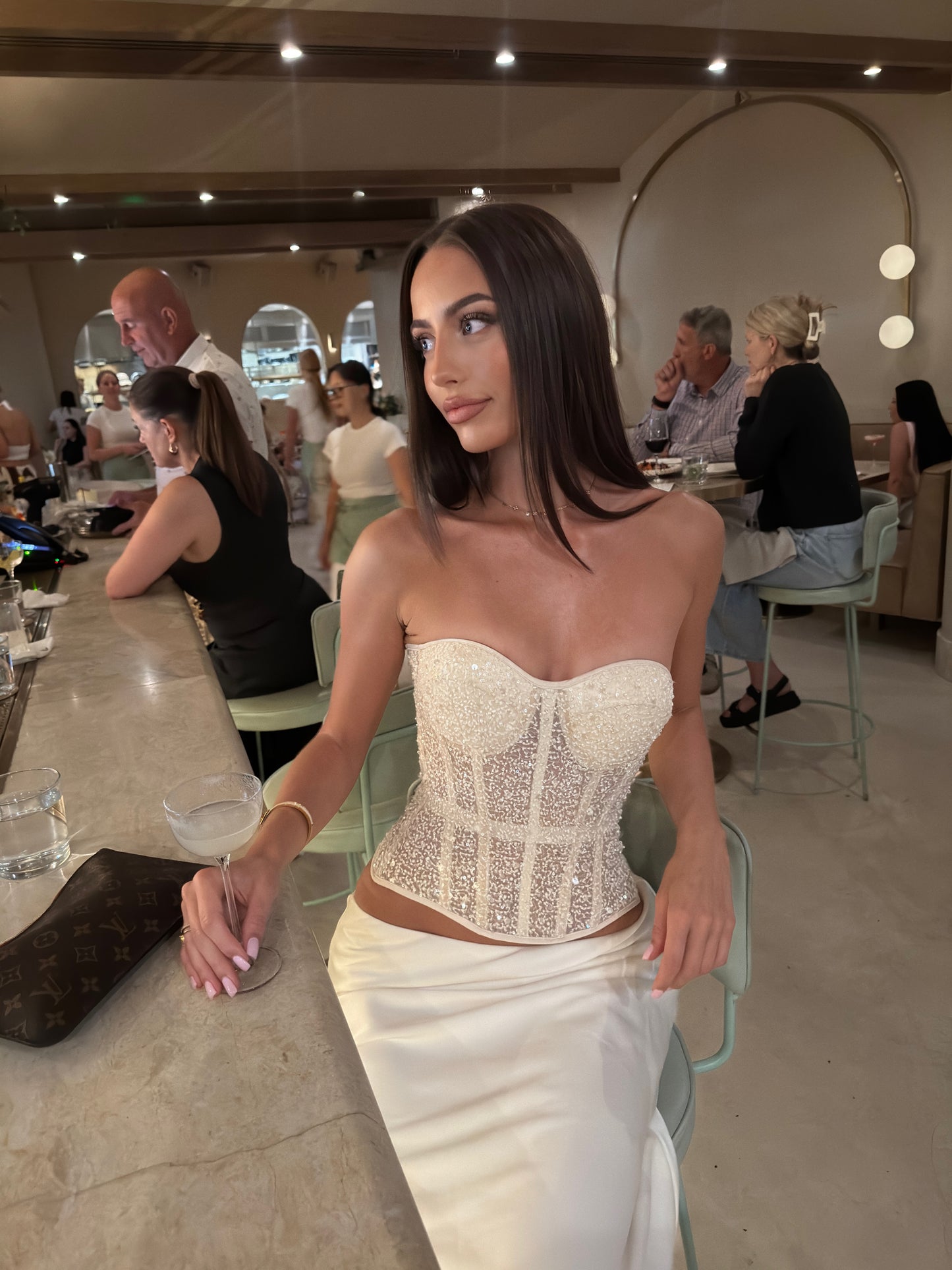 Perfect Corset NY Solene Shiny Corset White