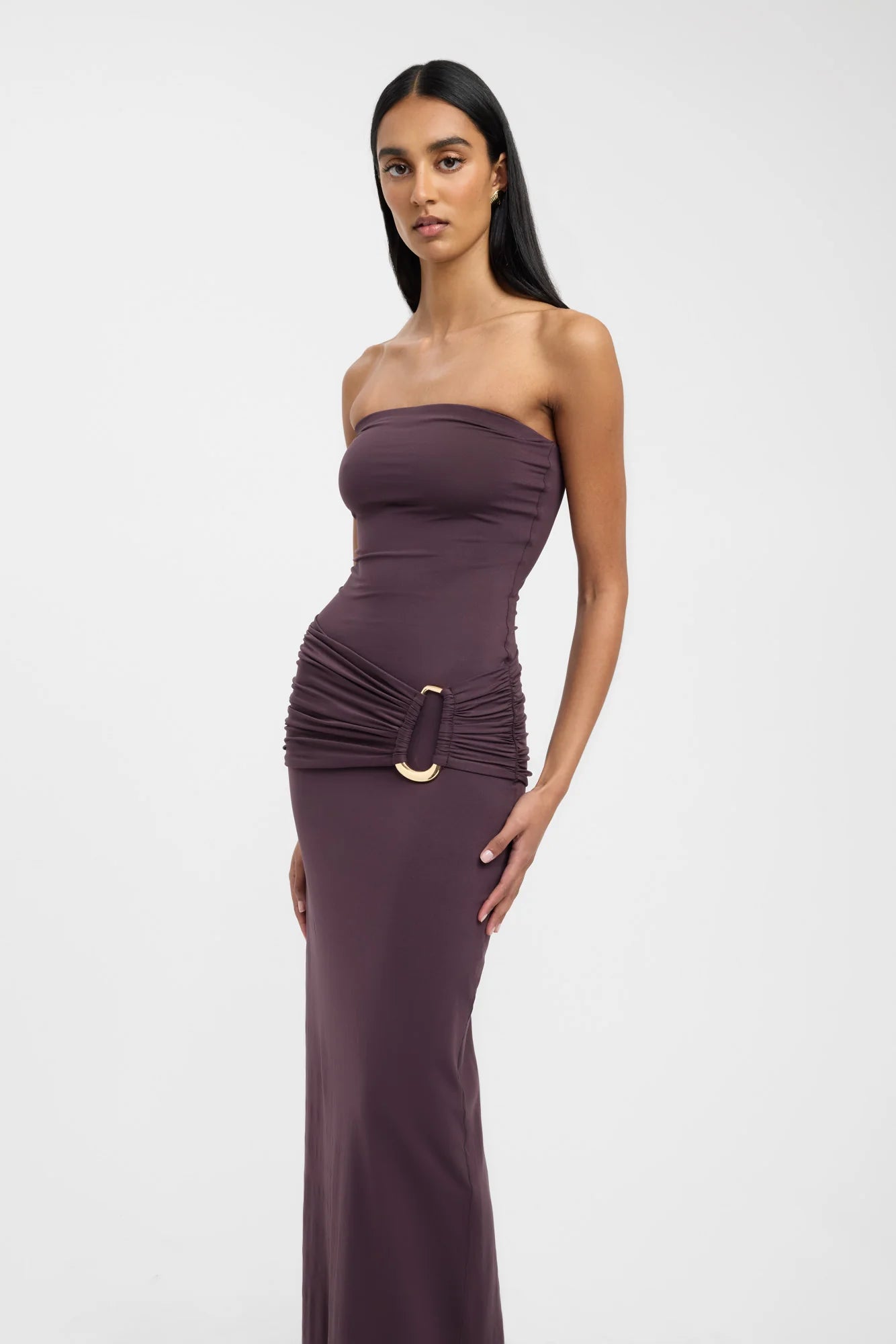 Kookai Torin Trim Maxi Cocoa