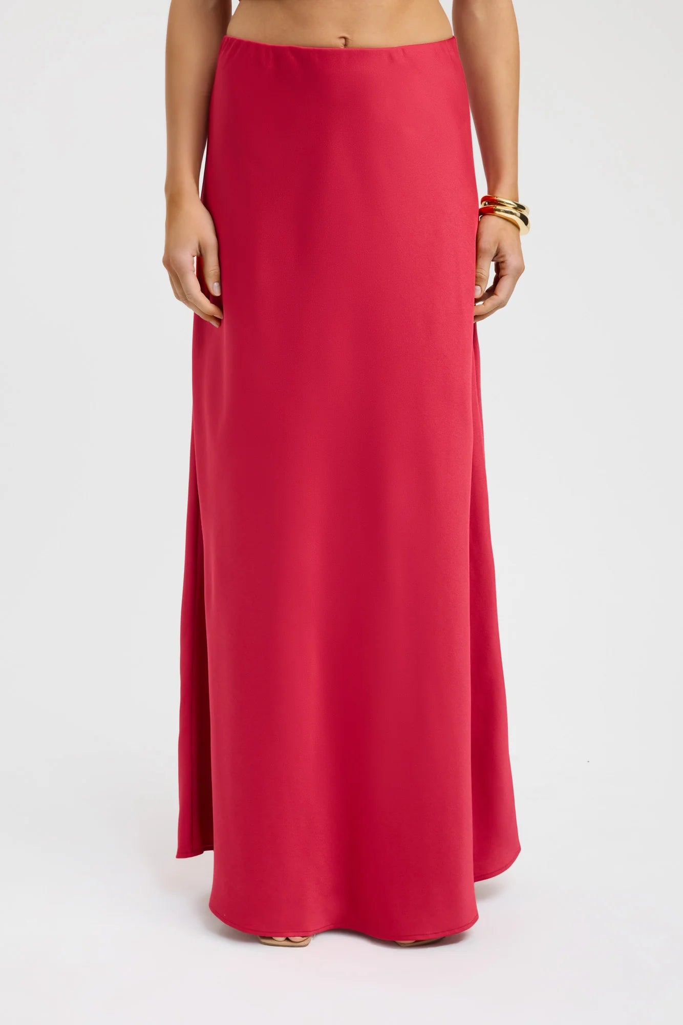Kookai Palermo Trim Top & Maxi Skirt Crimson