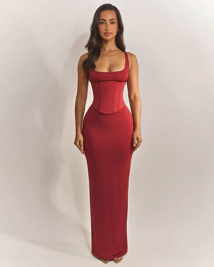 Mars The Label Sandra Scoop Maxi Red