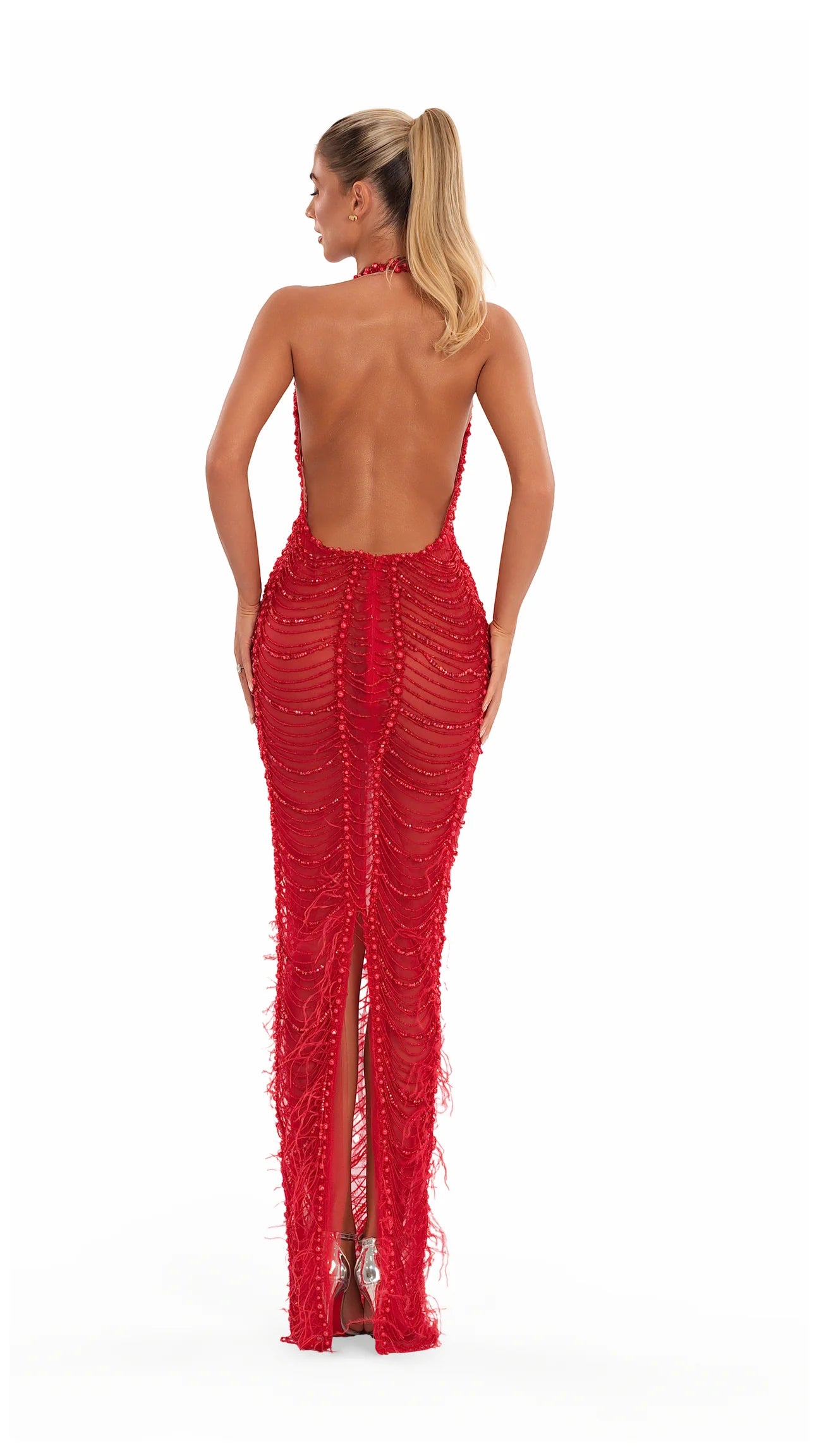 Albina Dyla Red Venom Gown