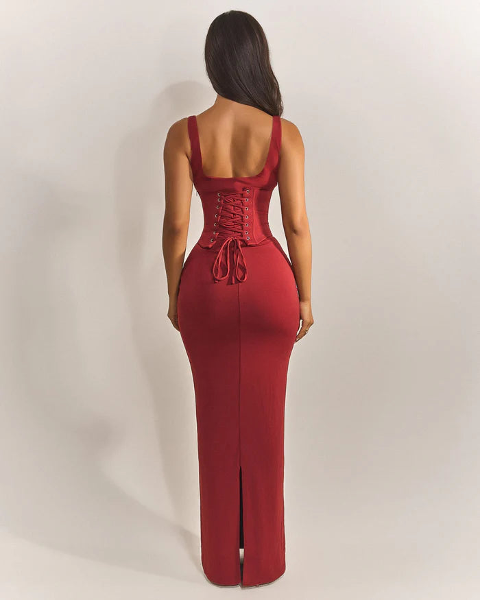 Mars The Label Sandra Scoop Maxi Red