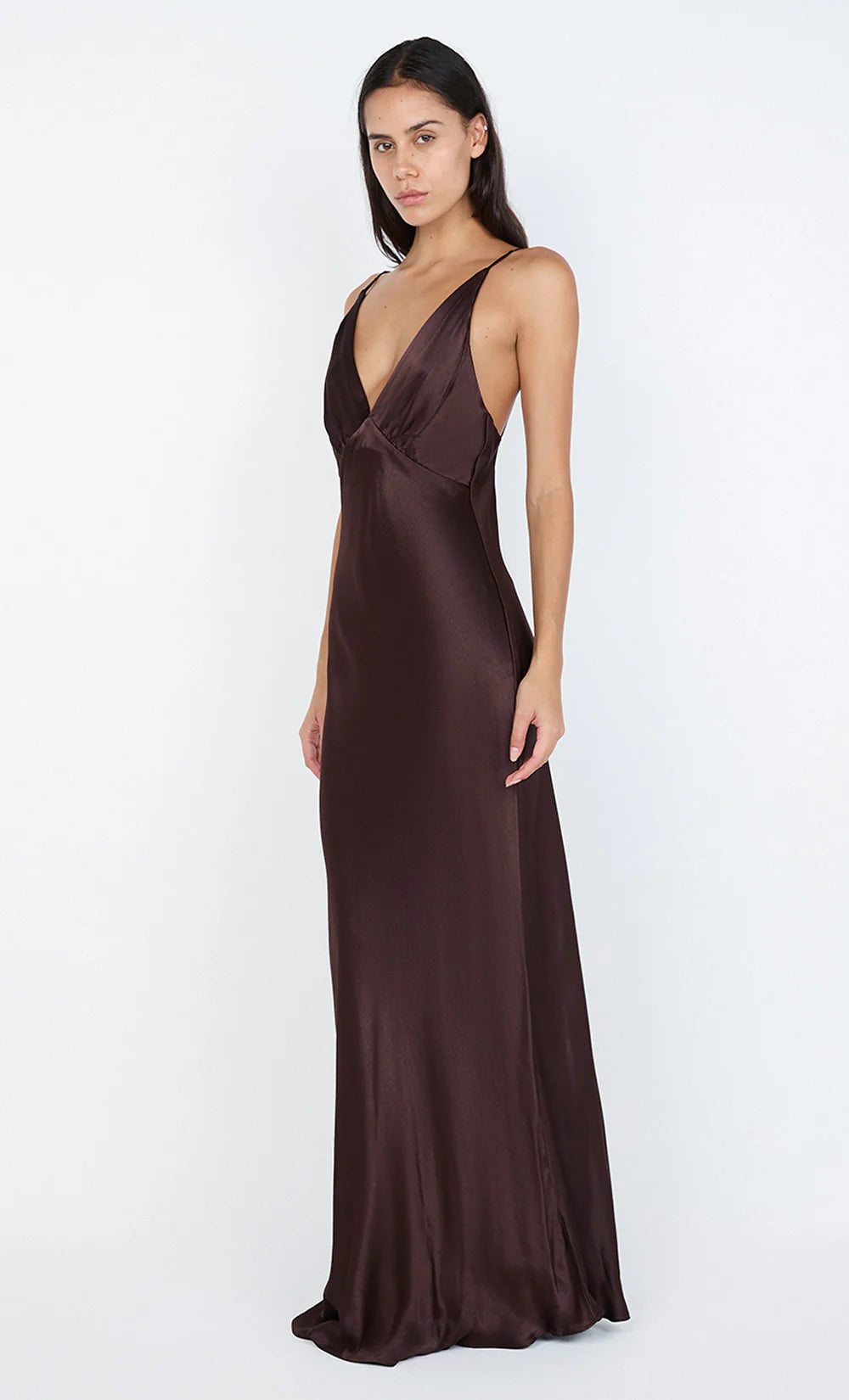 Bec & Bridge Moon Dance V Maxi Dress Dark Chocolate