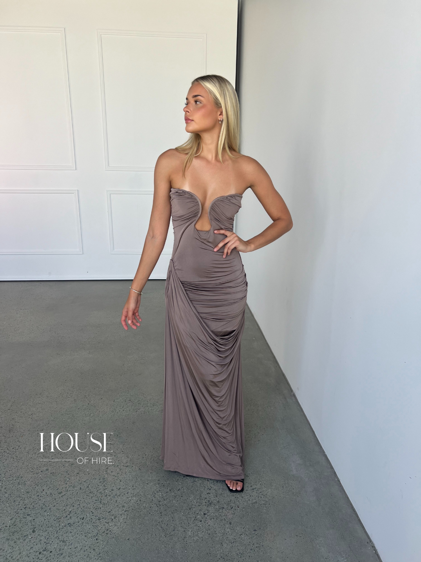 Paris Georgia Val Dress Concrete