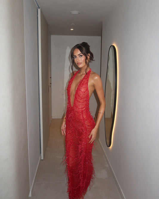 Albina Dyla Red Venom Gown