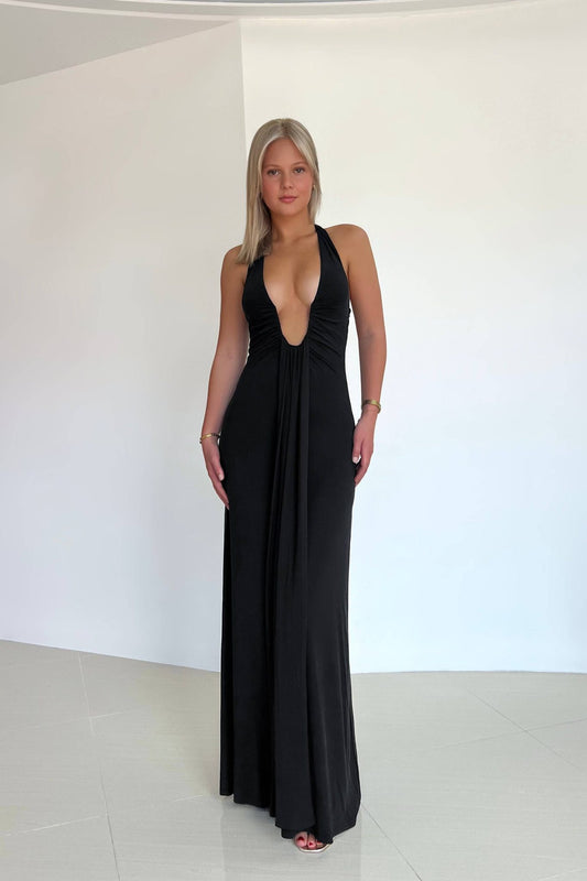 Misha Jennifer Cupro Dress Black