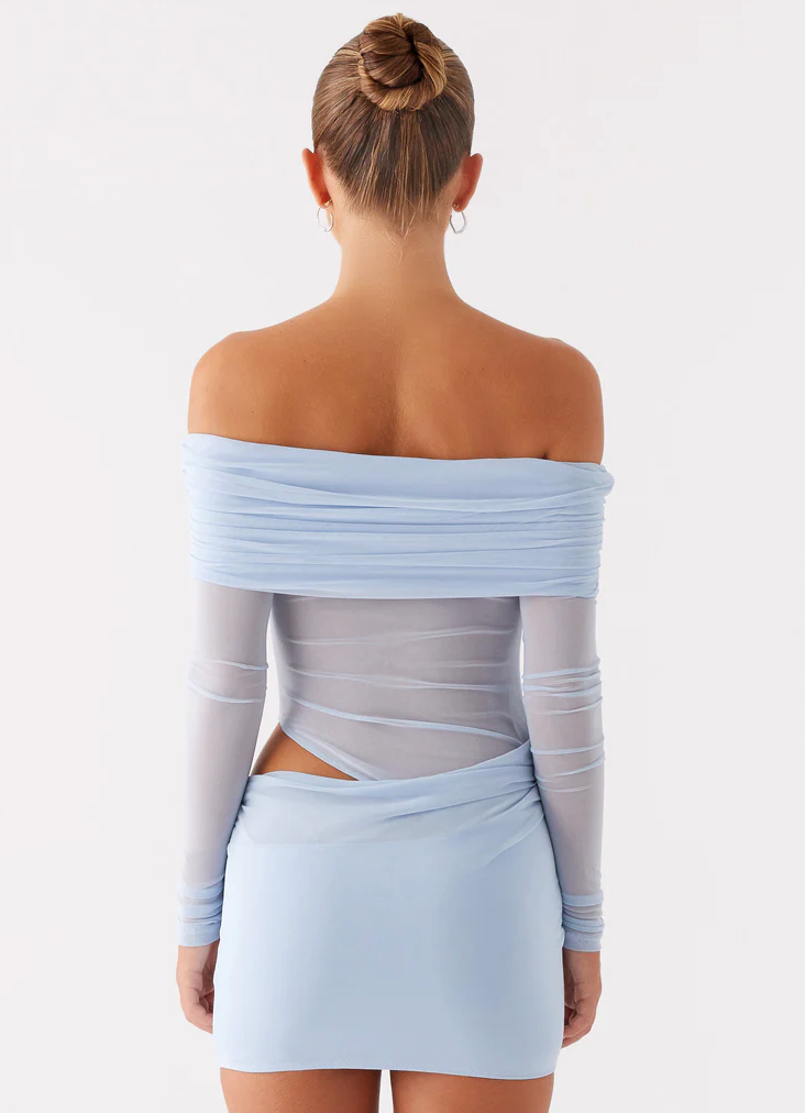 No Doubt Mini Dress Blue