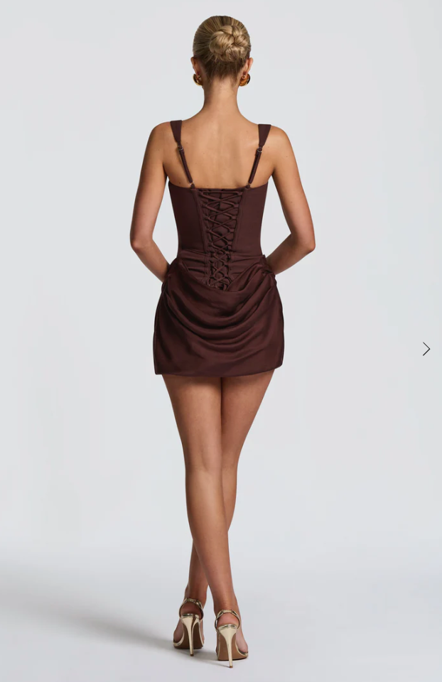 Babyboo Fashion Cornelia Mini Dress Plum Brown