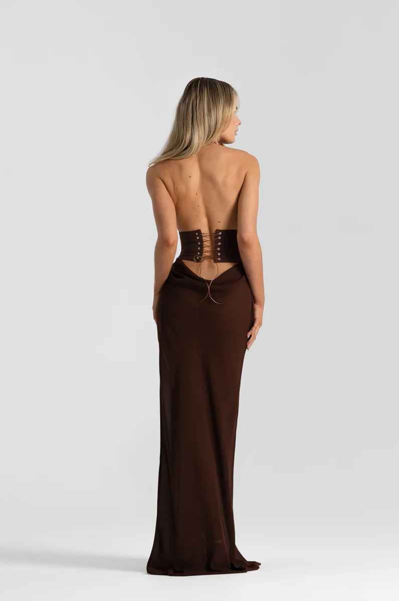 Natalie Rolt Bronte Top & Allira Skirt Espresso